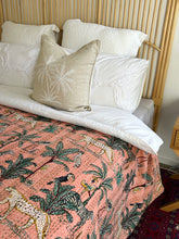 Load image into Gallery viewer, Watermelon Jungle Kantha Quilt ~ Queen | King