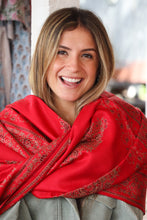 Load image into Gallery viewer, Watermelon Bina Wool Scarf ~ Shawl