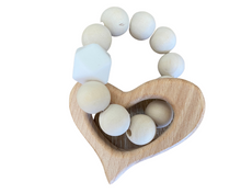 Load image into Gallery viewer, Wood & Silicone Baby Teether ~ Heart