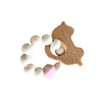 Load image into Gallery viewer, Wooden & Silicone Baby Teether ~ Bird