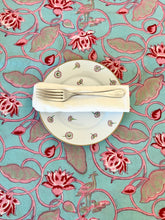 Load image into Gallery viewer, Aqua &amp; Pink Lotus  ~ Tablecloth