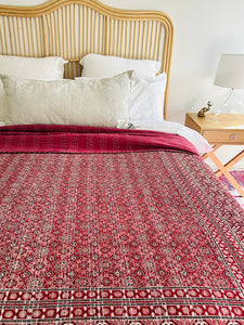 Garima Ajrakh Kantha Quilt ~ Queen | King