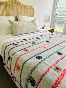 Vintage Kantha Throw ~ Brja