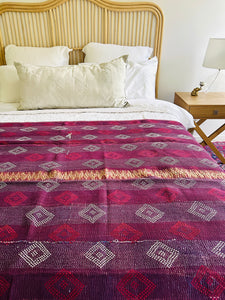 VIntage Kantha Throw ~ Mekhali