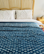 Load image into Gallery viewer, Nalini Indigo Kantha Quilt | Queen ~ King