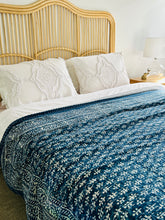 Load image into Gallery viewer, Nalini Indigo Kantha Quilt | Queen ~ King