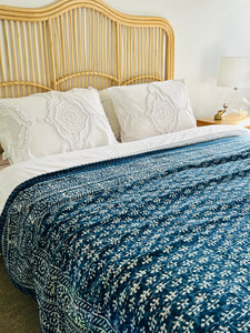 Nalini Indigo Kantha Quilt | Queen ~ King