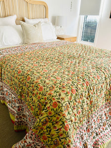 Navi Cotton Filled Quilt  ~ Queen / King