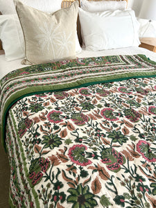 Farida Cotton Filled Quilt  ~ King Single