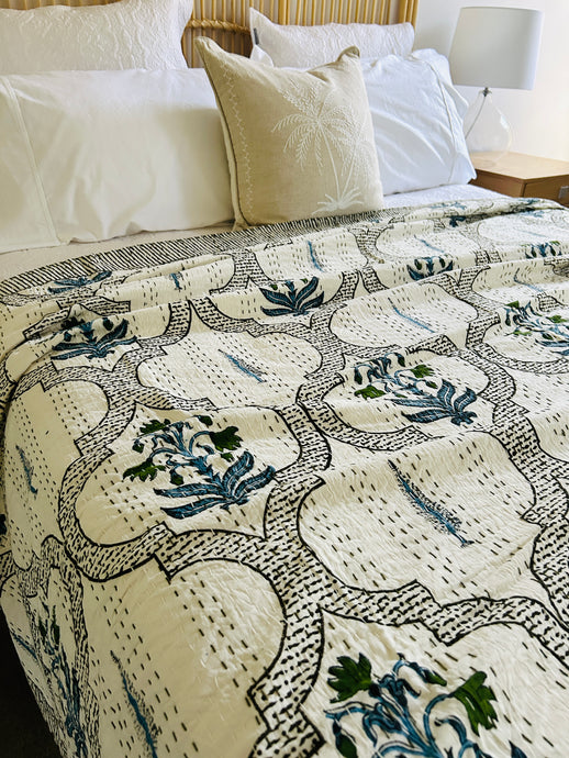 Malika Kantha Quilt | Queen ~ King