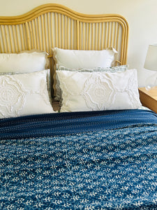 Nalini Indigo Kantha Quilt | Queen ~ King