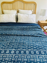 Load image into Gallery viewer, Nalini Indigo Kantha Quilt | Queen ~ King