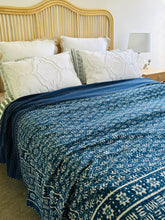 Load image into Gallery viewer, Nalini Indigo Kantha Quilt | Queen ~ King