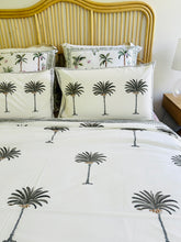 Load image into Gallery viewer, Summer Bedcover Set ~ Imperial Grey Palm | (Queen ~ King)