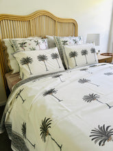 Load image into Gallery viewer, Summer Bedcover Set ~ Imperial Grey Palm | (Queen ~ King)