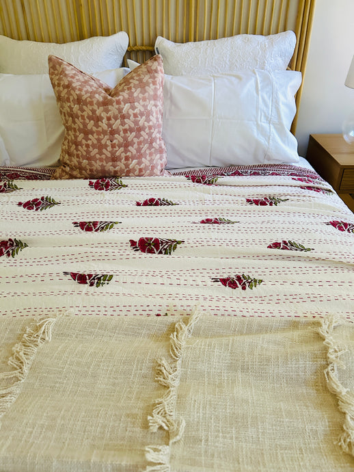 Jaymini Kantha Quilt ~ Queen | King