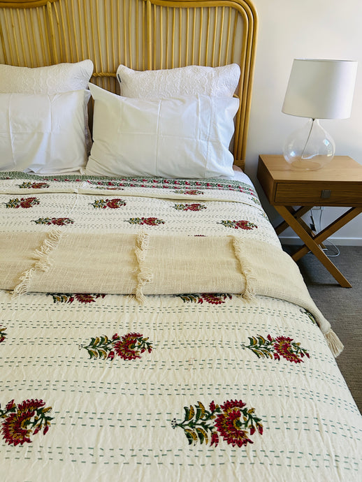 Mahesha Kantha Quilt ~ Queen | King