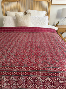 Garima Ajrakh Kantha Quilt ~ Queen | King