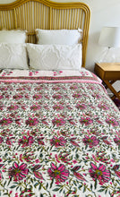 Load image into Gallery viewer, Jasmine Cotton Filled Quilt  ~ King Single