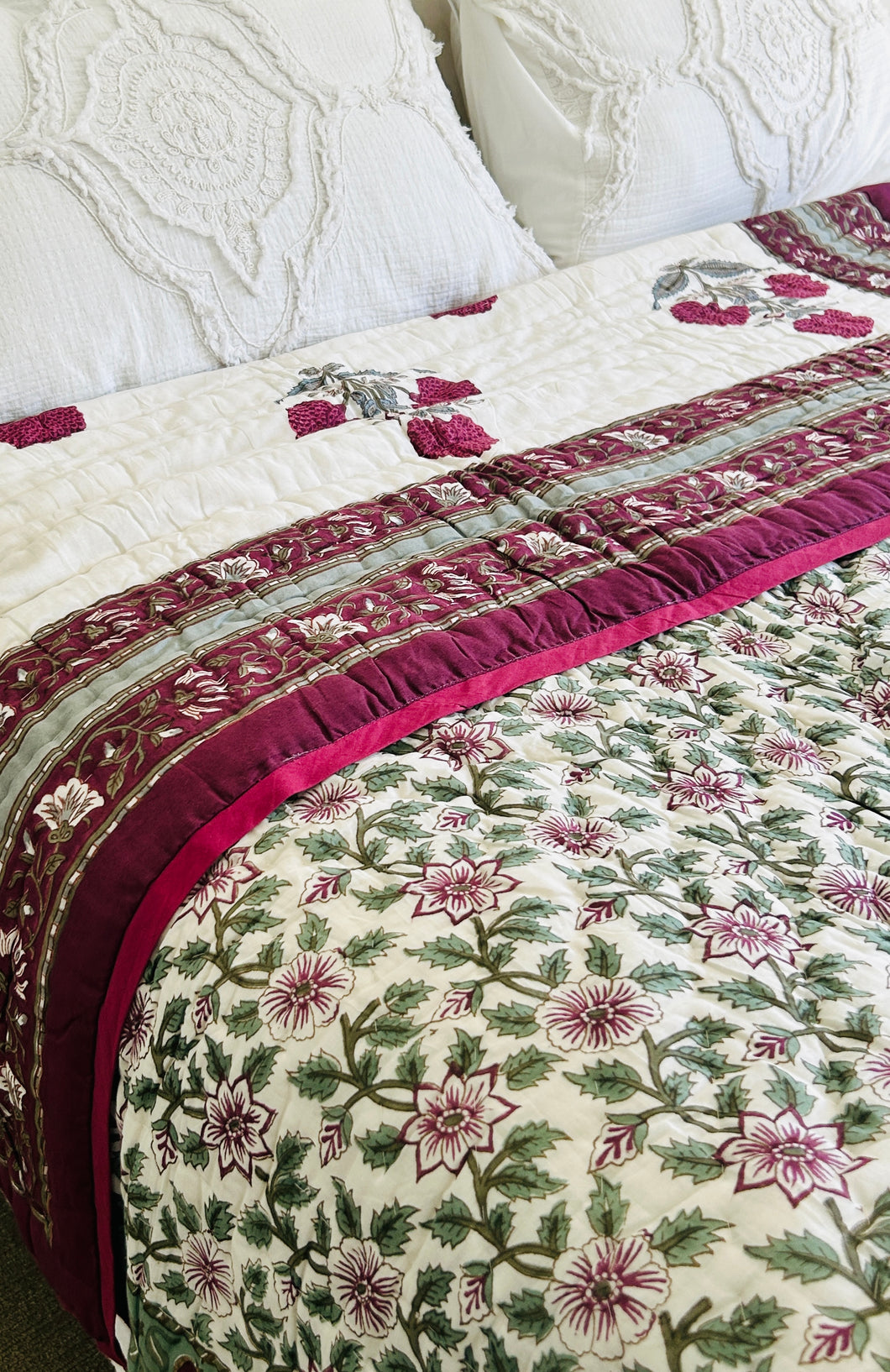 Farah Cotton Filled Quilt  ~ King Single