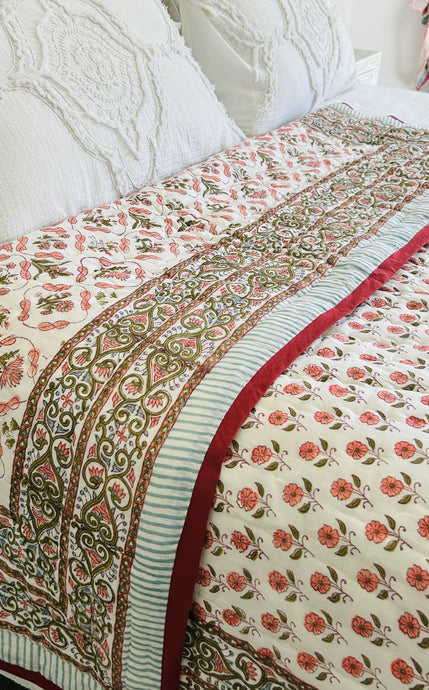 Alisha Cotton Filled Quilt  ~ King Single