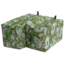 Load image into Gallery viewer, Cosmetic Bag ~ Larissa Olive Paisley