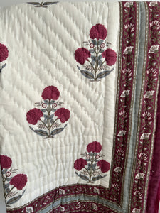 Farah Cotton Filled Quilt  ~ King Single