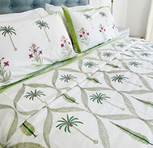 Load image into Gallery viewer, Summer Bedcover Set ~ Kashvi Palm (Super King)