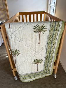 Cot Quilt ~ Cocos Green Palm