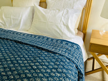Load image into Gallery viewer, Nalini Indigo Kantha Quilt | Queen ~ King