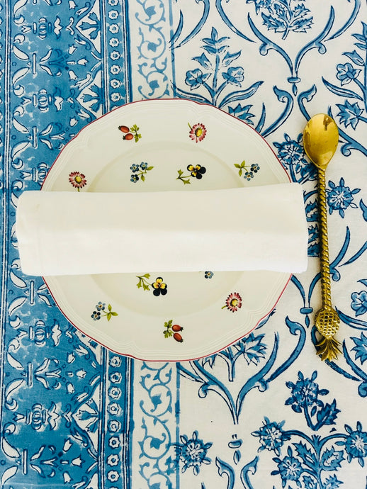 Blue and White Jaal ~ Tablecloth