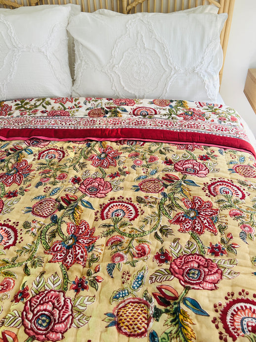Malini Cotton Filled Quilt  ~ King Single