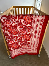 Load image into Gallery viewer, Cot Quilt ~ Red Hibiscus