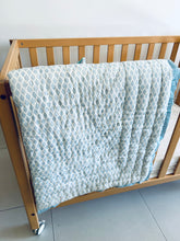 Load image into Gallery viewer, Cot Quilt | Pale Blue Booti