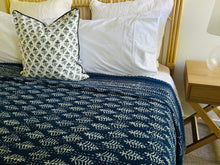 Load image into Gallery viewer, Aakesh Indigo Kantha Quilt  | Queen ~ King