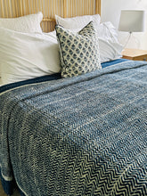 Load image into Gallery viewer, Kushan Indigo Kantha Quilt  | Queen ~ King