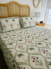 Load image into Gallery viewer, Summer Bedcover Set ~ Kashvi Palm (QUEEN | KING)