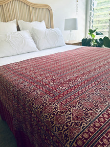 Garima Ajrakh Kantha Quilt ~ Queen | King