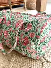Load image into Gallery viewer, Pink Lotus Weekender ~ Duffel Bag