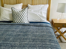 Load image into Gallery viewer, Kushan Indigo Kantha Quilt  | Queen ~ King