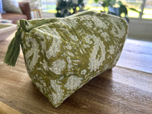 Load image into Gallery viewer, Cosmetic Bag ~ Larissa Olive Paisley