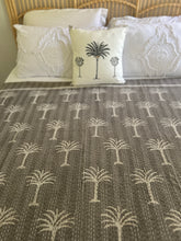 Load image into Gallery viewer, Chai Imperial Palm Kantha Quilt | King ~ Single