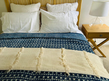 Load image into Gallery viewer, Indigo Kala Kantha Quilt  | Queen ~ King