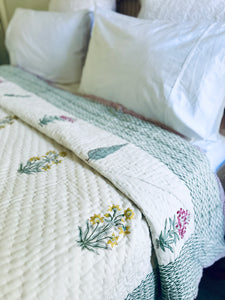 Nisha Cotton Filled Quilt  ~ Queen