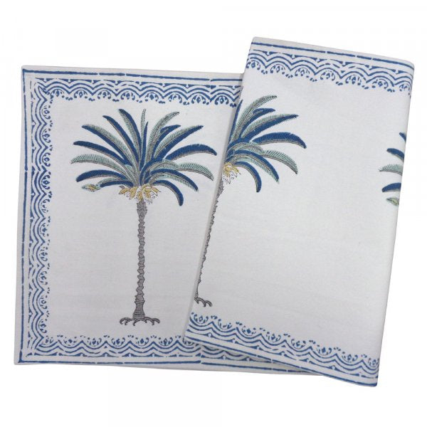 Imperial Blue Palm ~ Table Runner