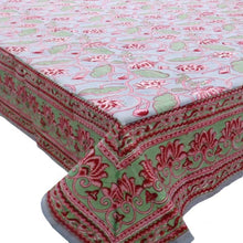 Load image into Gallery viewer, Pink &amp; Grey Lotus ~ Tablecloth  (8 ~10 Seater)