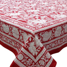 Load image into Gallery viewer, Saira Red Floral ~ Tablecloth