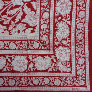 Saira Red Floral ~ Tablecloth