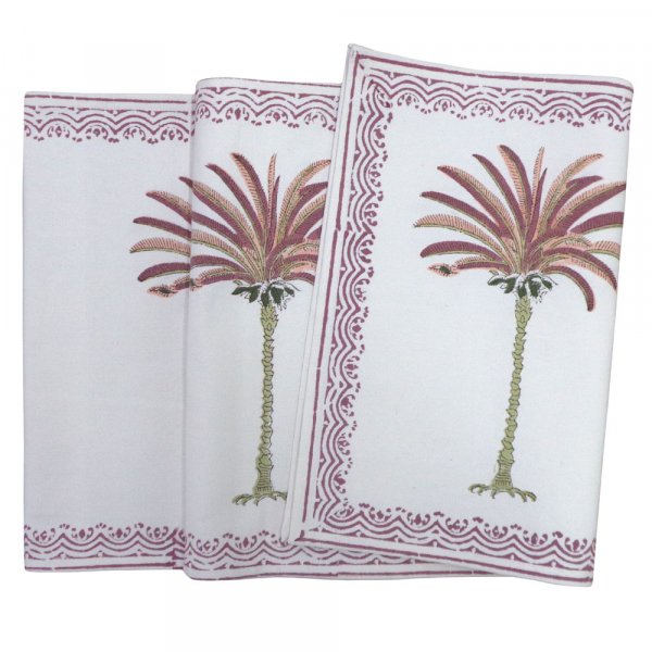 Imperial Pink Palm ~ Table Runner