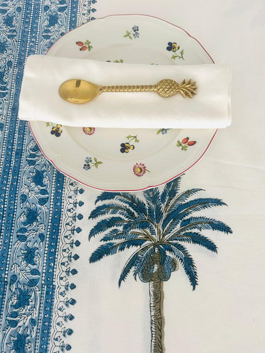 Imperial Blue Palm ~ Tablecloth